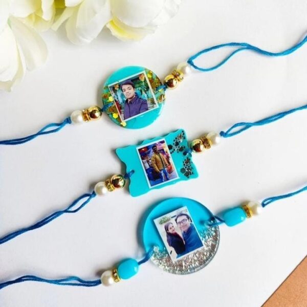 Personalized  Photo Resin Rakhi