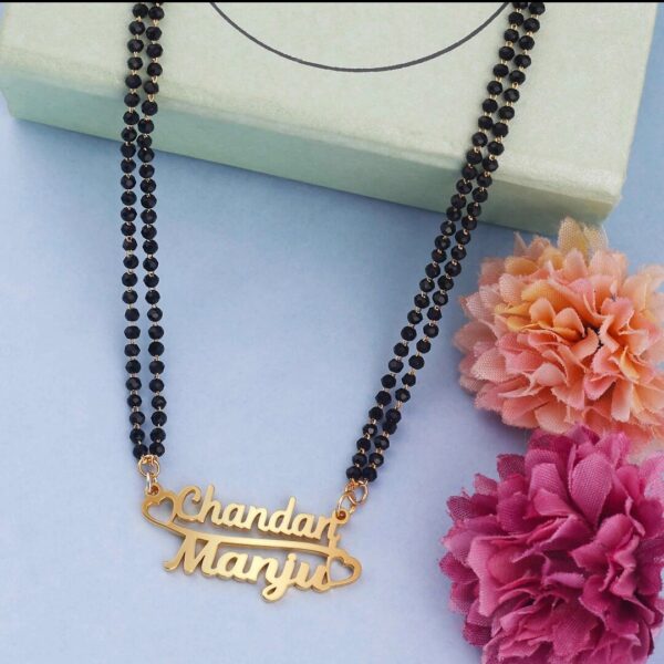 Personalized 18k Gold Plated Double Name Mangalsutra