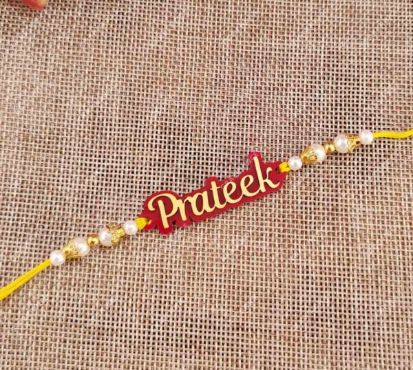 Personalized name single acrylic Rakhi